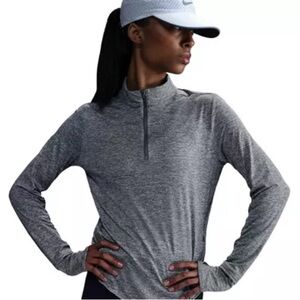 Nike Women's Heather Gray 1/4-Zip Sweatshirt